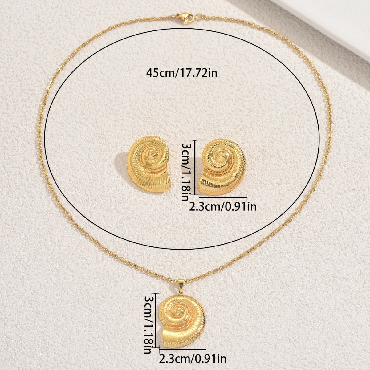 Juego de collar con colgante de concha marina inspirada en el océano y pendientes para mujer, collar largo de aleación de metal chapado con diseño de vida marina