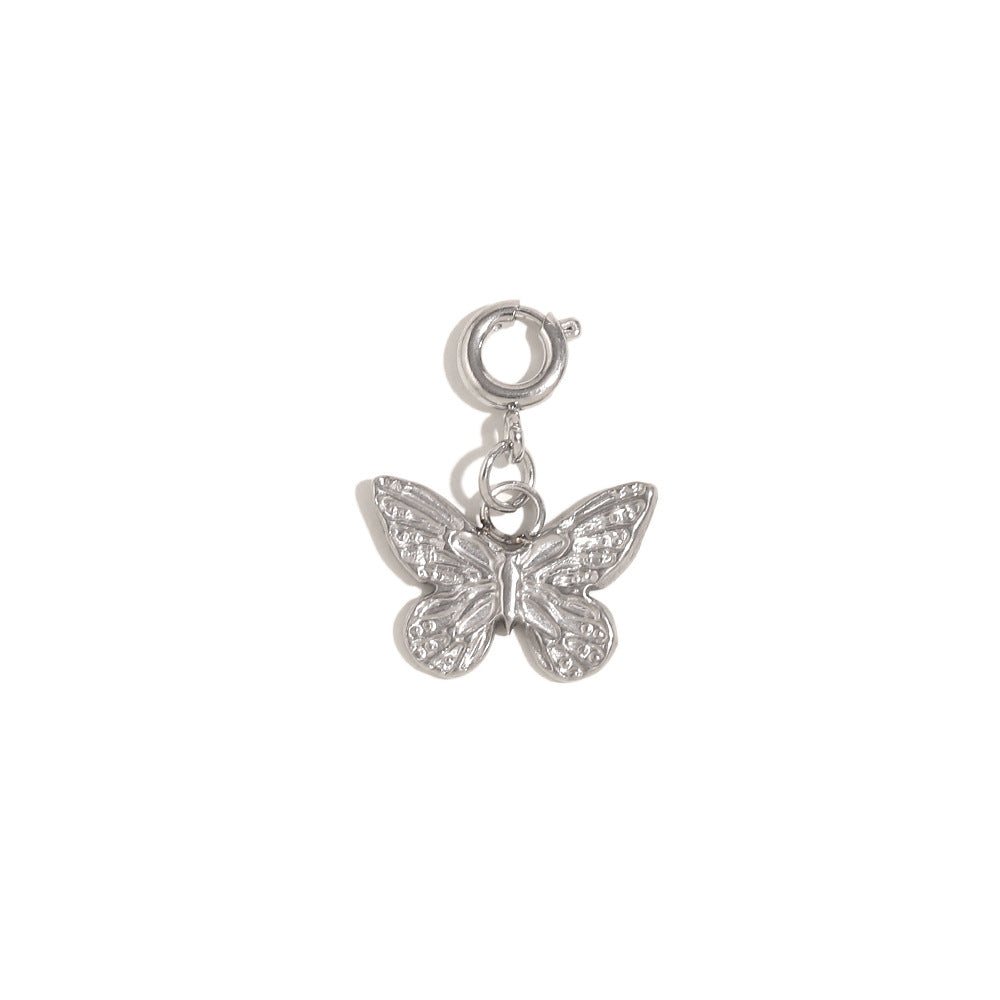 18K Gold Plated Stainless Steel Animal Charm Bar Pendant