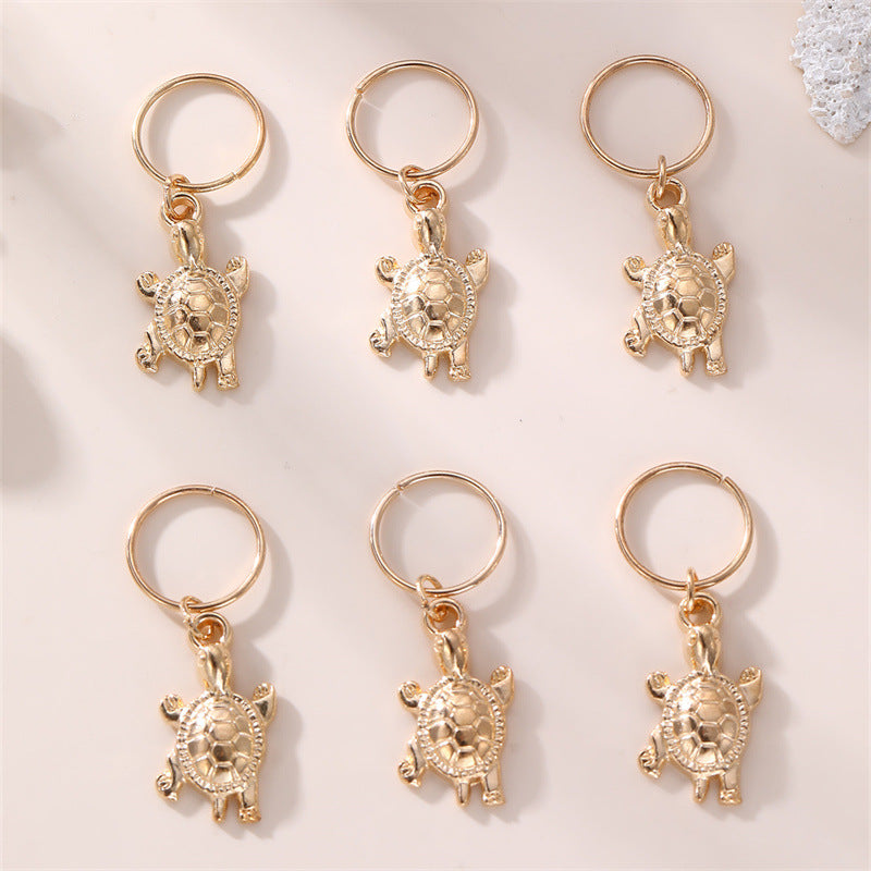 Minimalist Geometric Seashell Hair Comb Set for Kids with Gold-Plated Metal Finish