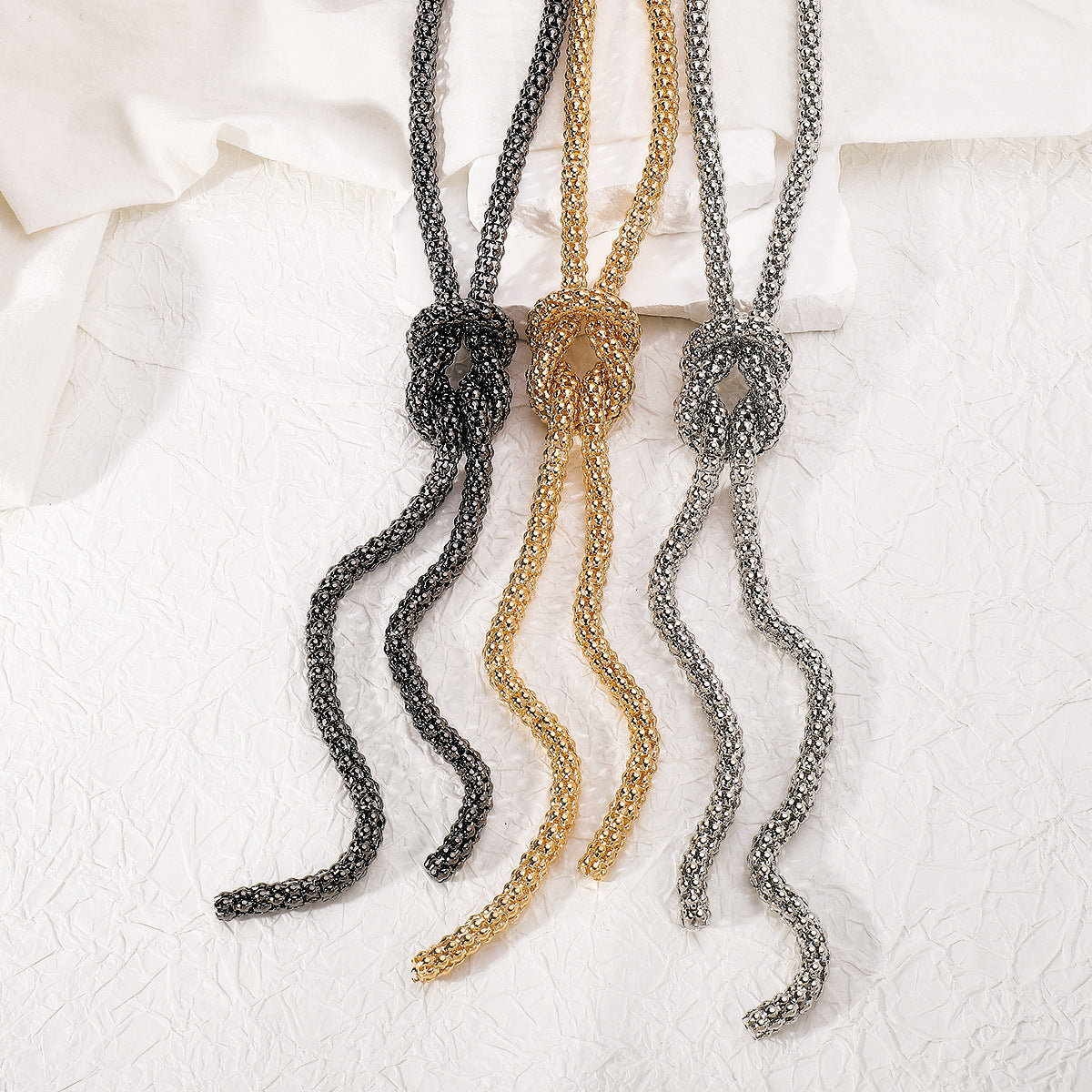 Sweet-Edgy Geometric Y-Shaped Linear Pendant Necklace for Women with Plated Finish and Tassel Detail
