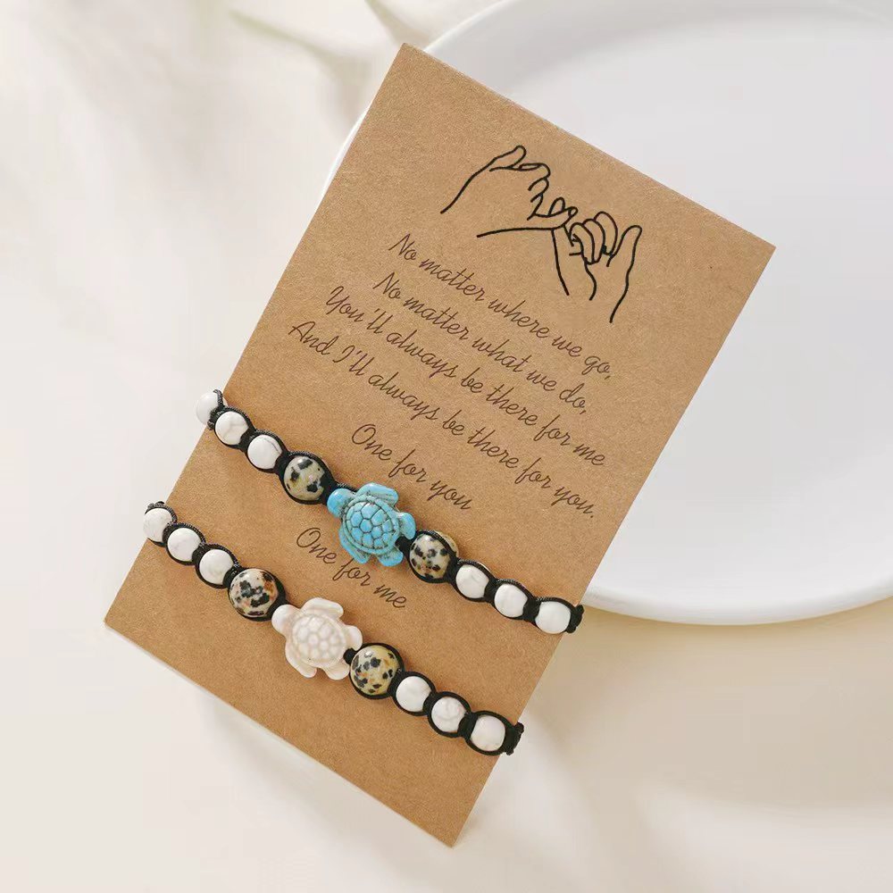 Bohemian Vintage Handmade Turquoise Animal Beaded Bracelet