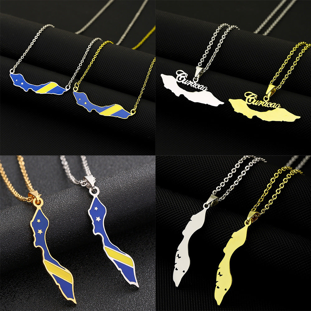 Collana Minimalista a Forma di Lettera in Acciaio Inossidabile Placcato per Uomo e Donna, Ciondolo con Catena a Croce Piatta per Maglioni e Felpe