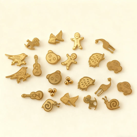 Luxury Casual Animal Shaped Gold Plated Stainless Steel Stud Earrings for Women