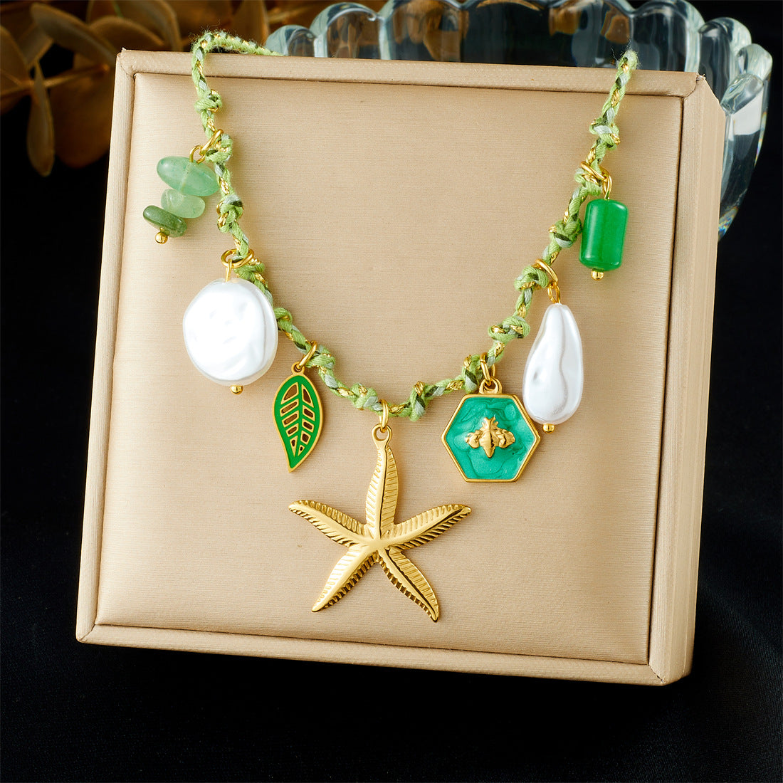 Gold Plated Stainless Steel Star and Animal Pendant Necklace for Women