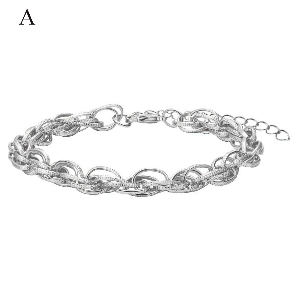 Minimalist Alloy Cuban Link Chain Bracelet Unisex