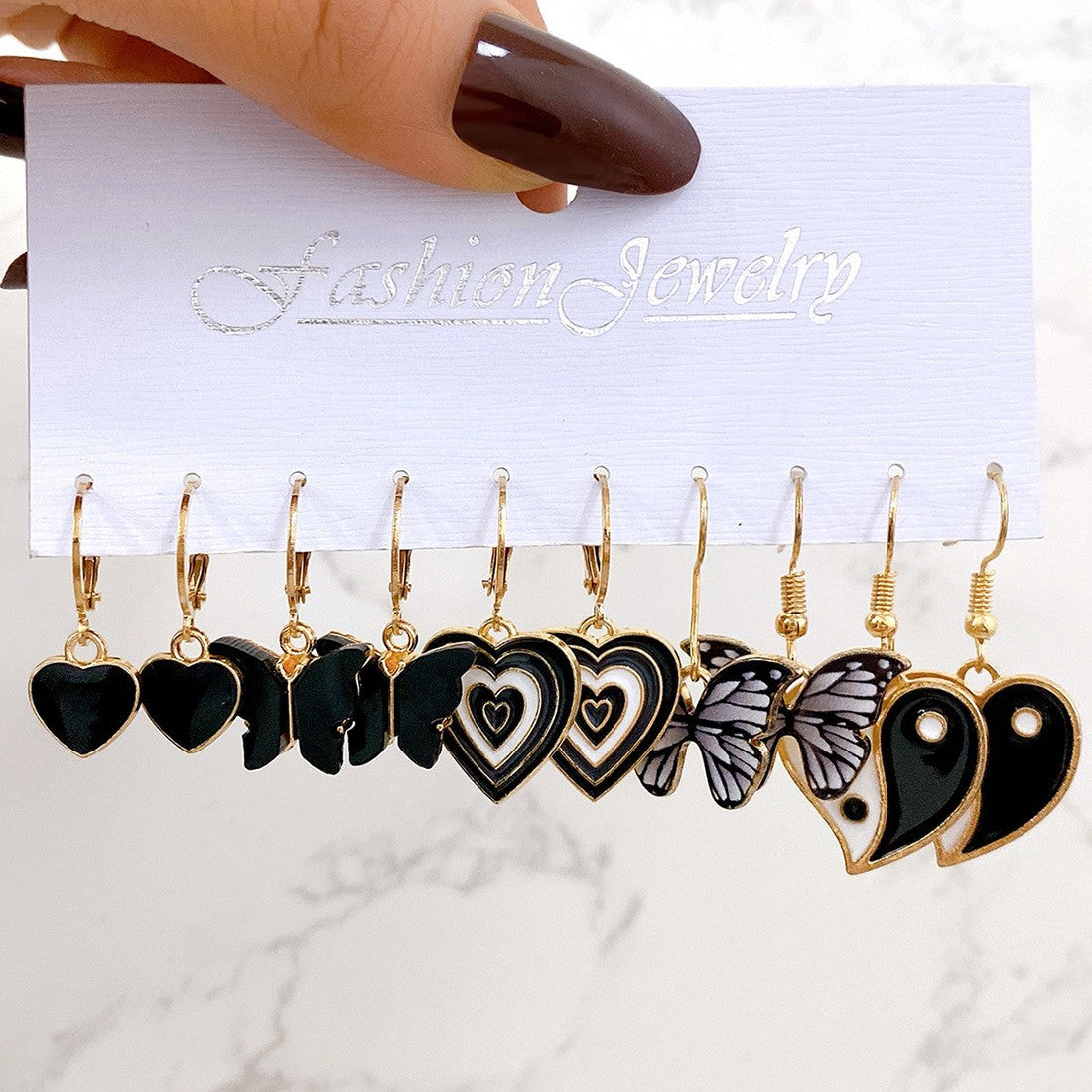 Fashion Geometric Round Gold Plated Zinc Alloy C-Shape Hoop Earrings with 925 Sterling Silver Posts