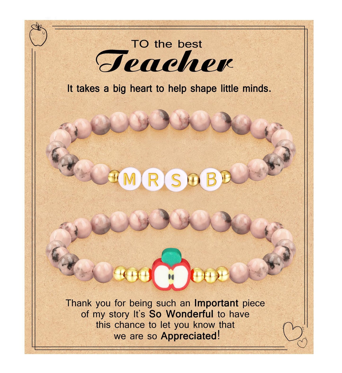 Minimalist Zebra Print Letter Geometric Hand-woven Bracelet Set for Women