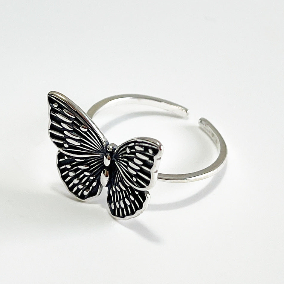 Anello a farfalla minimalista in argento sterling 925 per donna