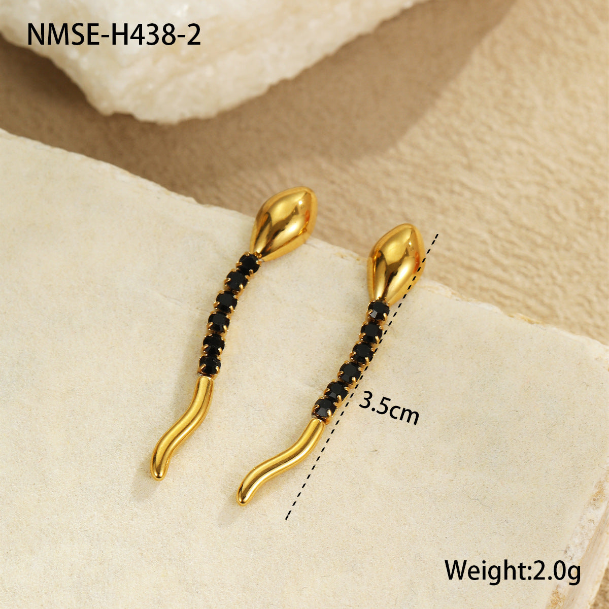 Juego de collar y pendientes de lujo con forma de serpiente en acero inoxidable con incrustaciones de pedrería para mujer