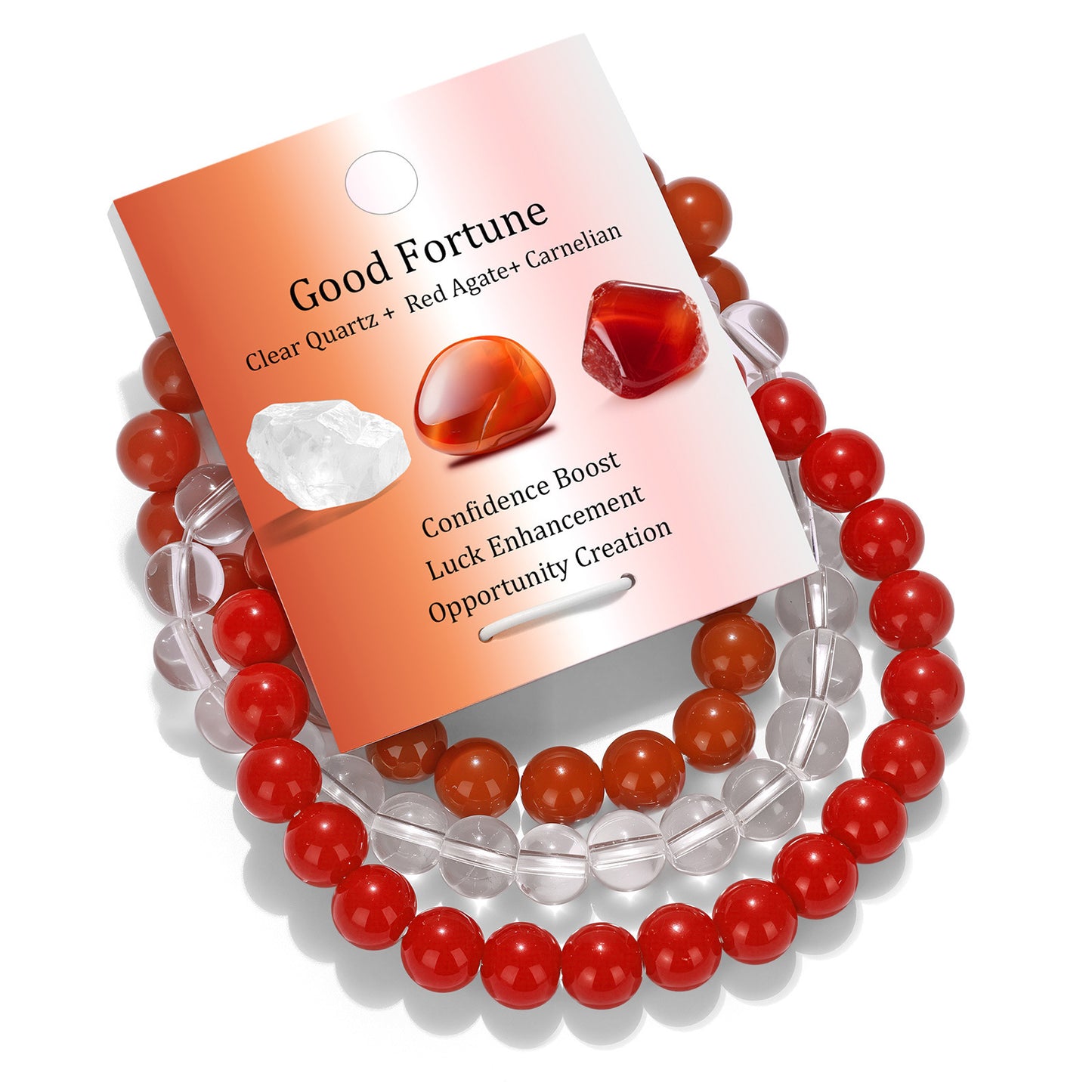 Vintage Geometric Agate Beaded Bracelet Set Unisex
