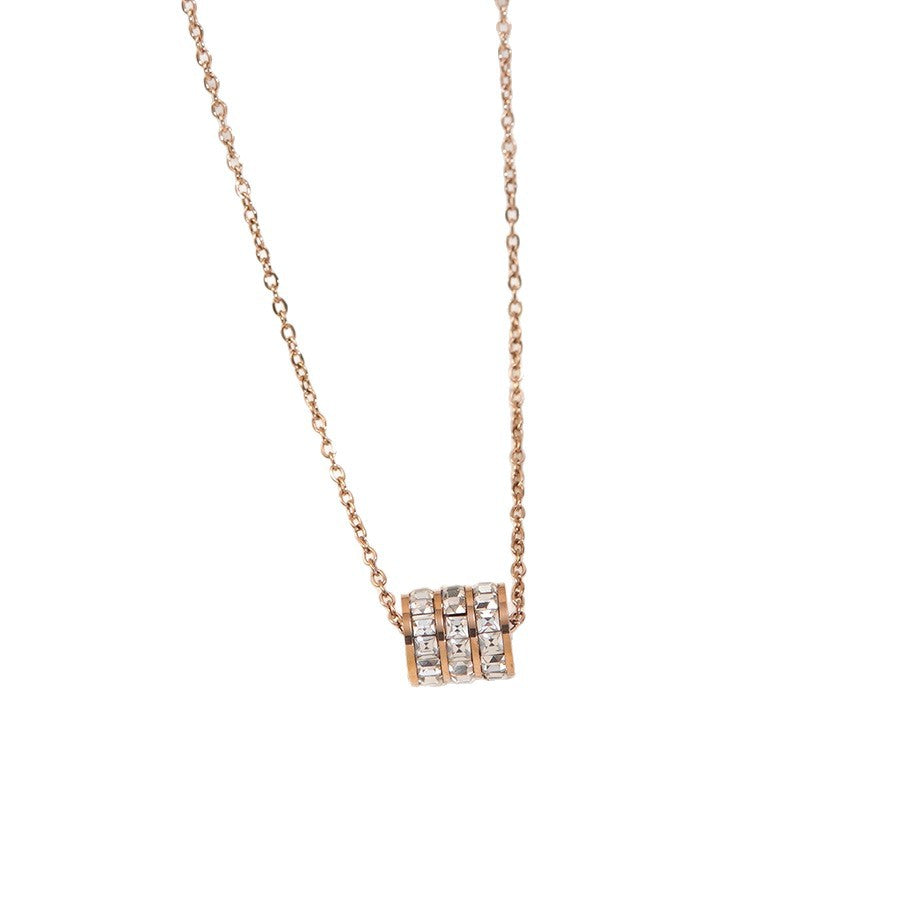 Collana da donna placcata in acciaio inossidabile a cuore geometrico minimalista