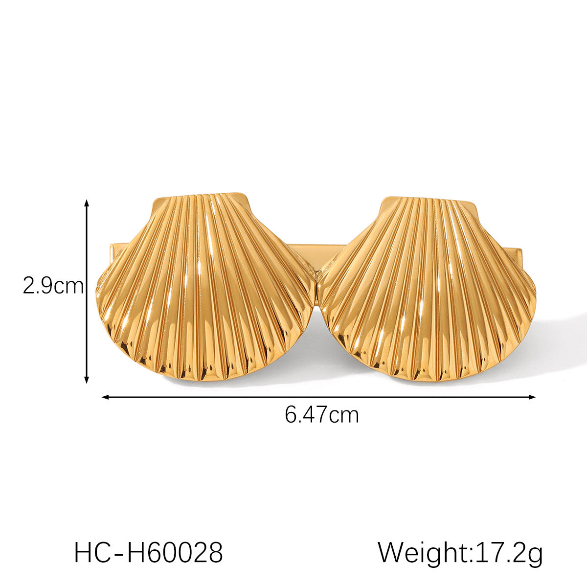 Ins Style 18K Gold Plated Stainless Steel Hair Clip with Pearl and Flower Design for Women