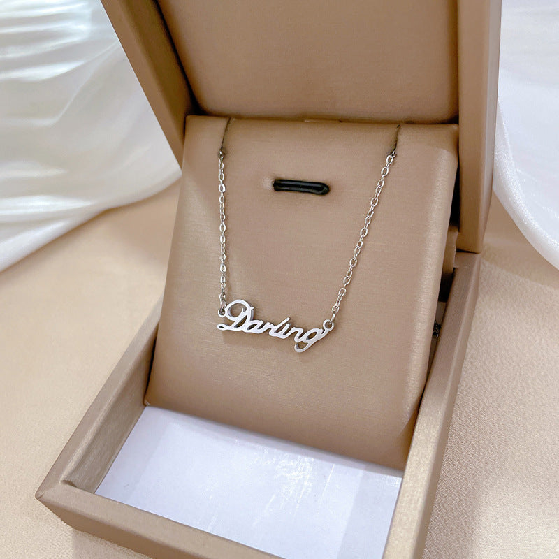 Collana in acciaio al titanio geometrica minimalista per unisex con catena irregolare