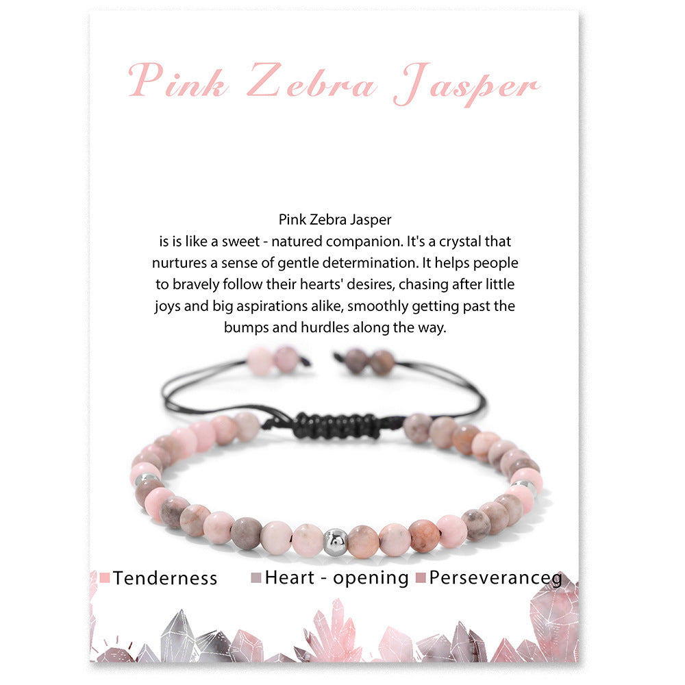 Elegant Sweet Hand-woven Geometric Stone Beaded Bracelet for Women