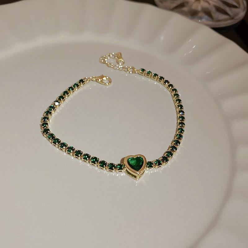 Elegant Geometric Brass Bracelet with Cubic Zirconia Inlay, Adjustable Plated Women's Jewelry