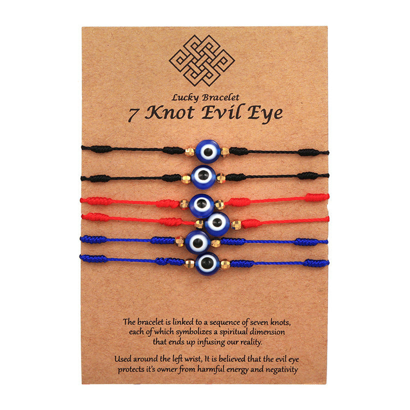 Handmade Titanium Steel Heart Eye Geometric Bracelet for Unisex