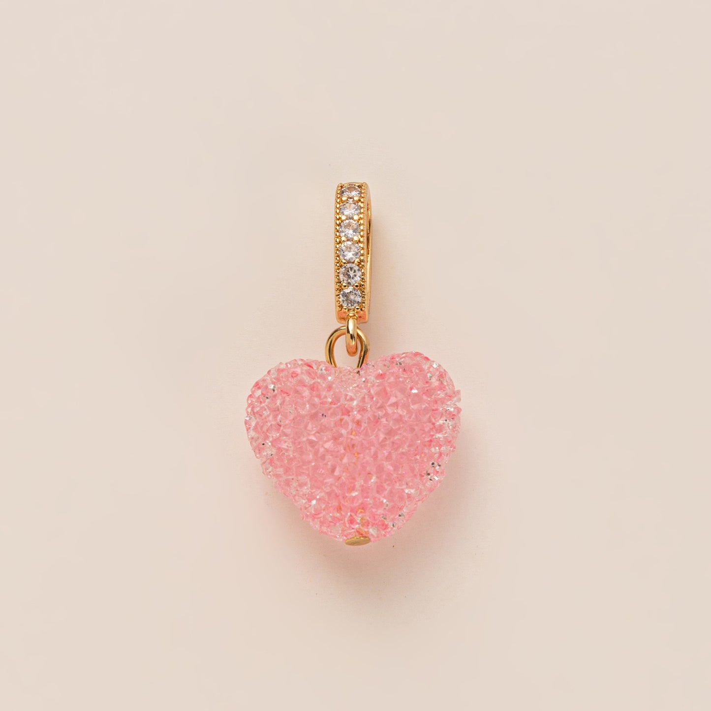 Sweet 18K Gold Plated Alloy Heart Charm Bar