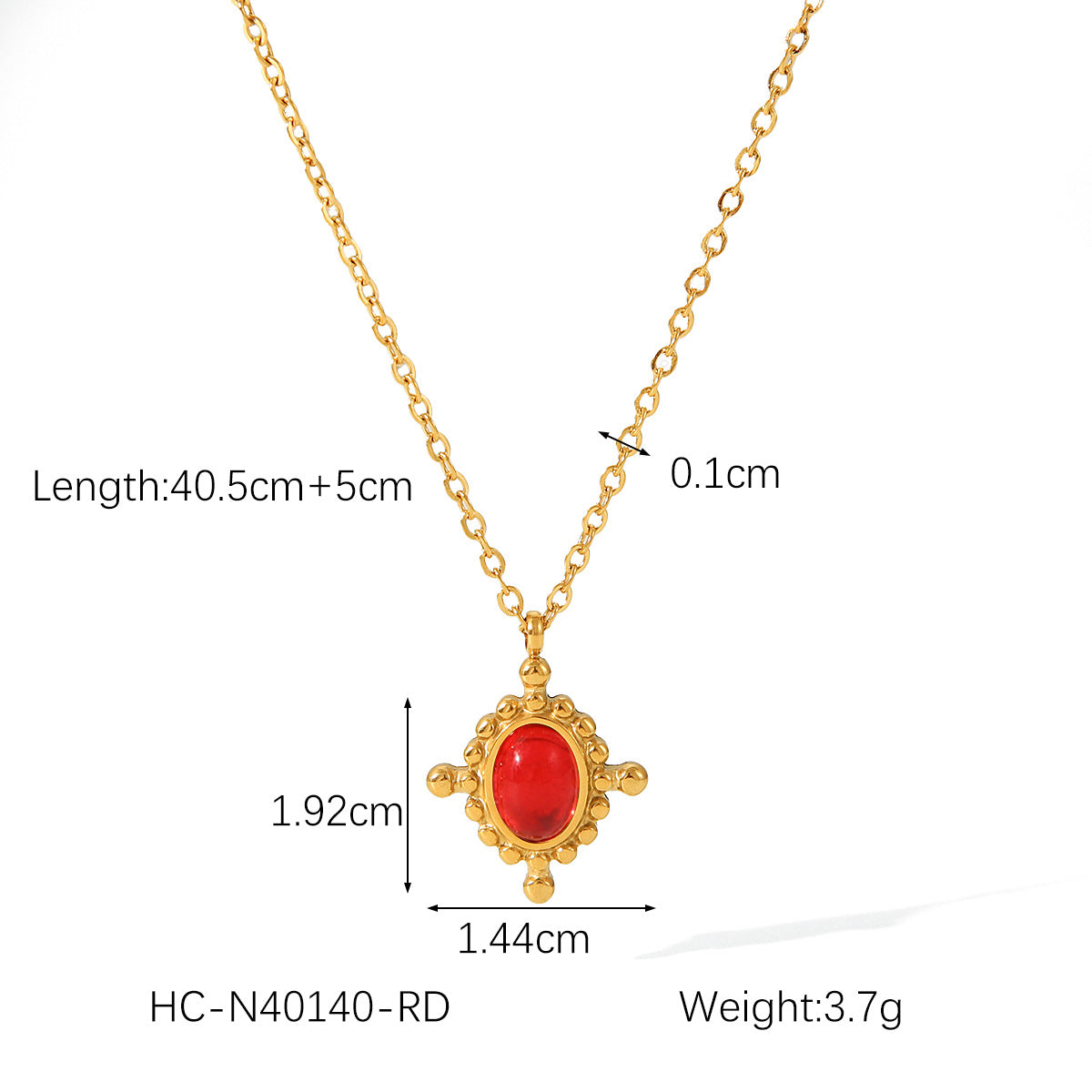Minimalist Geometric Cross Pendant Necklace in Stainless Steel with Electroplated Finish and Semi-Precious Stone Inlay for Women