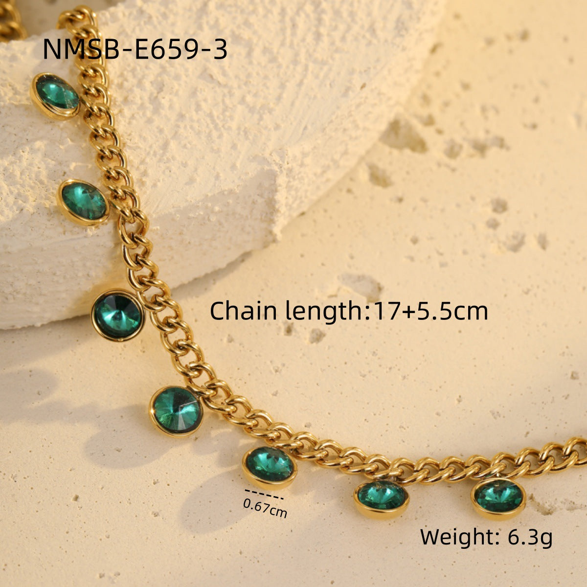 Braccialetto alla moda in acciaio inossidabile con cuore geometrico stile OL, intarsio di strass e dettaglio a nappa