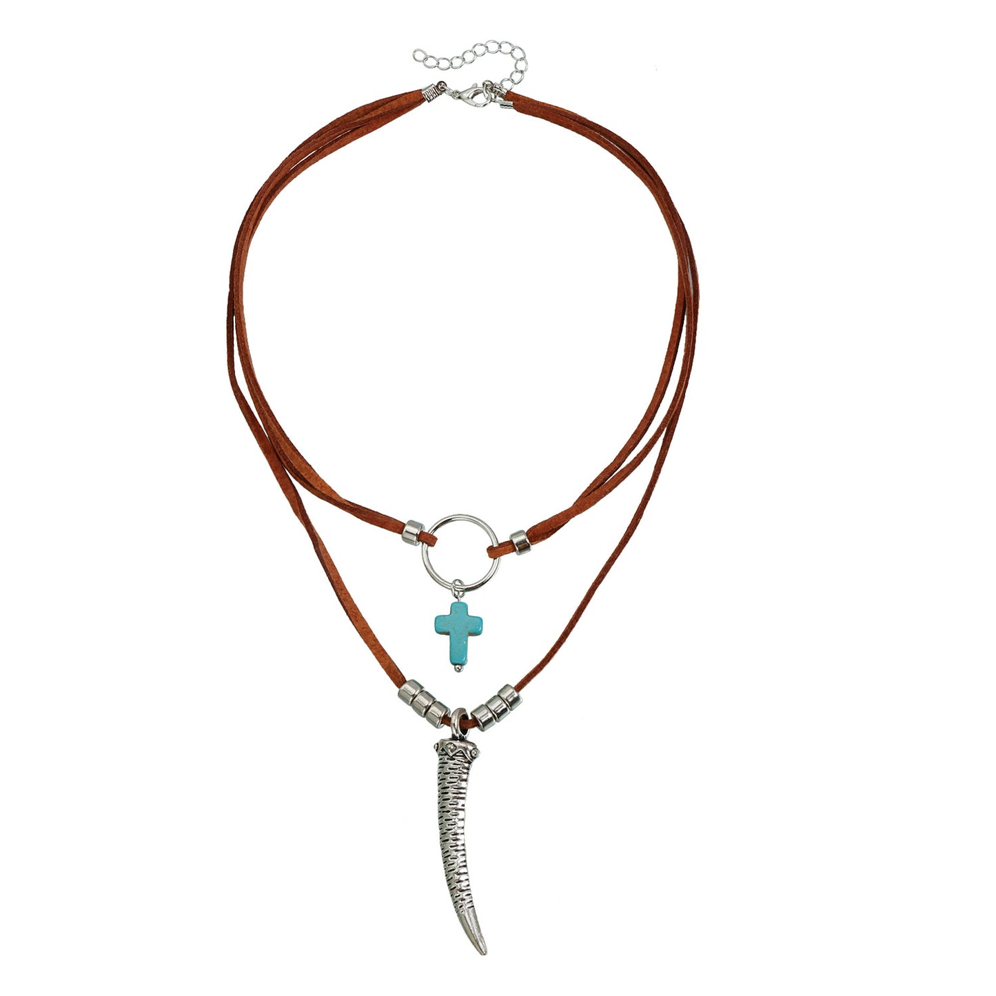 Heart Geometric Alloy Plated Pendant Necklace for Women