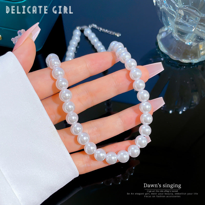 Collana in acciaio al titanio placcato di lusso geometrico da donna con catena a labbra, pendente dolce per festa di matrimonio