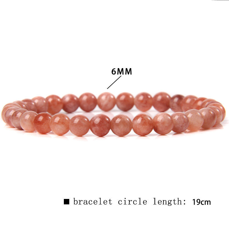 Elegant Casual Geometric Natural Agate Beaded Bracelet Unisex 6mm