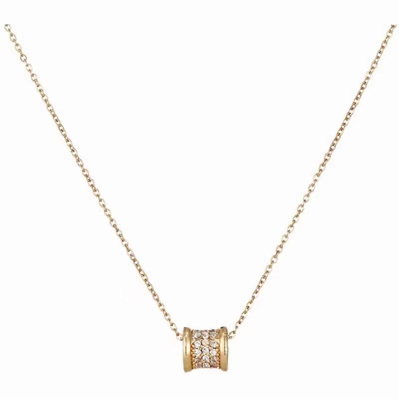 Minimalist Irregular Animal-Shaped Titanium Steel Necklace with Gold Plating for Women and Men