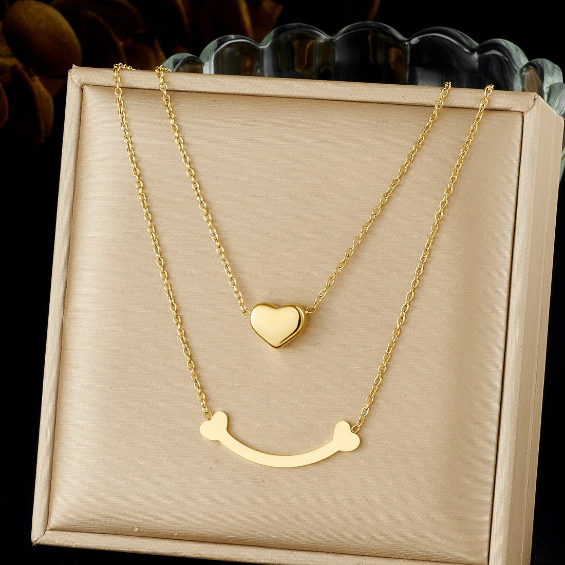 Minimalist Gold Plated Heart Stainless Steel Necklace