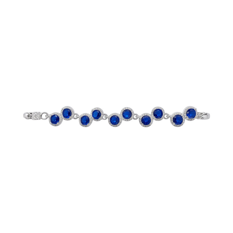 Minimalist Luxury Round Geometric Brass Bracelet with Cubic Zirconia Inlay for Women