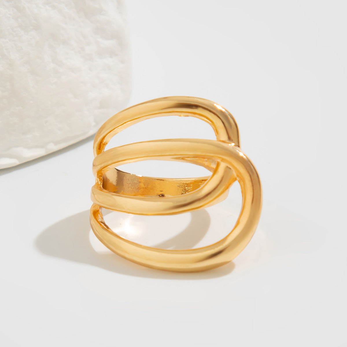Minimalist Irregular Geometric Zinc Alloy Plated Cuff Bracelet Set