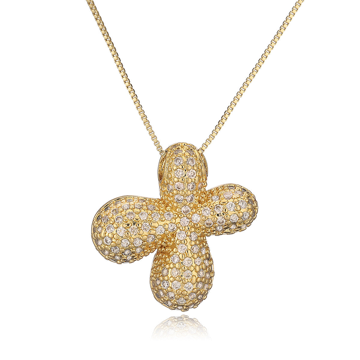 Collana a forma di lettera minimalista in rame placcato oro vero da donna