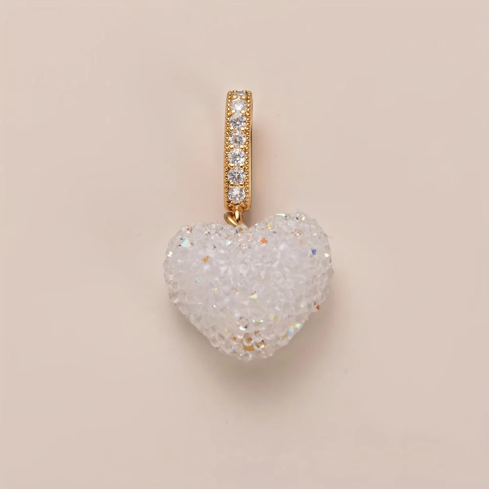 Sweet Heart Geometric Plated Stainless Steel Pendant Necklace Unisex