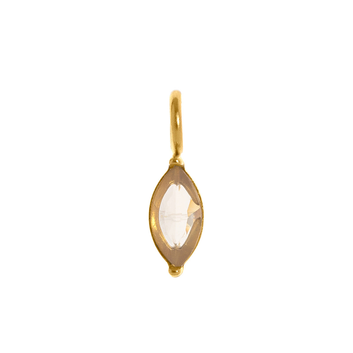 Elegant Teardrop Geometric Titanium Steel Cubic Zirconia Inlay Pendant Charm Bar Plated