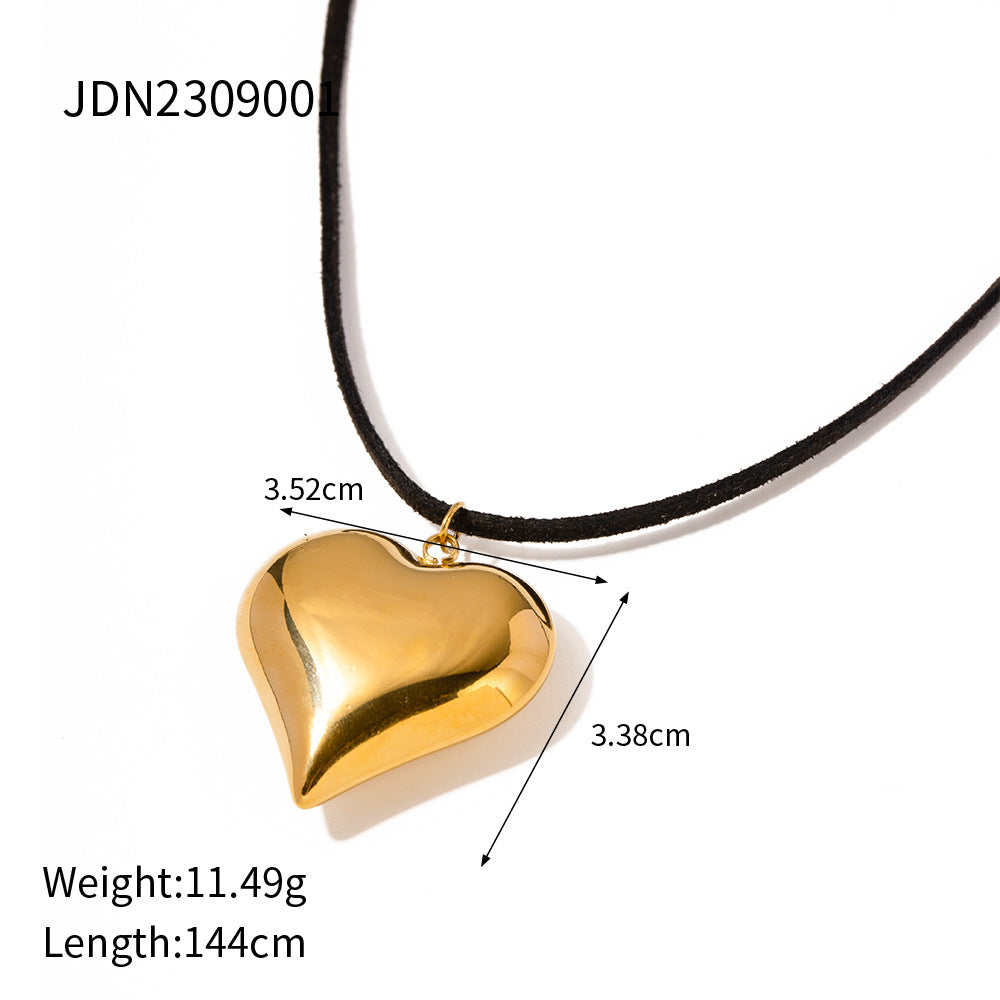 Elegante Collana a Stella Marina in Acciaio Inossidabile con Pendente in Acciaio al Titanio e Finitura Placcata per Donna