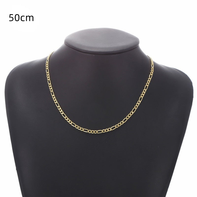 Elegant Geometric Alloy Plated Cable Chain Necklace for Women