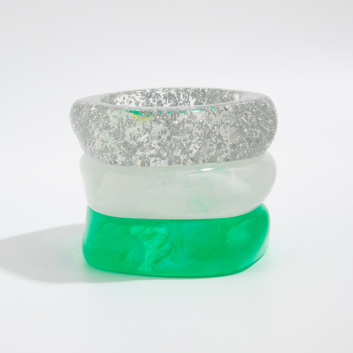 Geometric Resin Bangle Bracelet