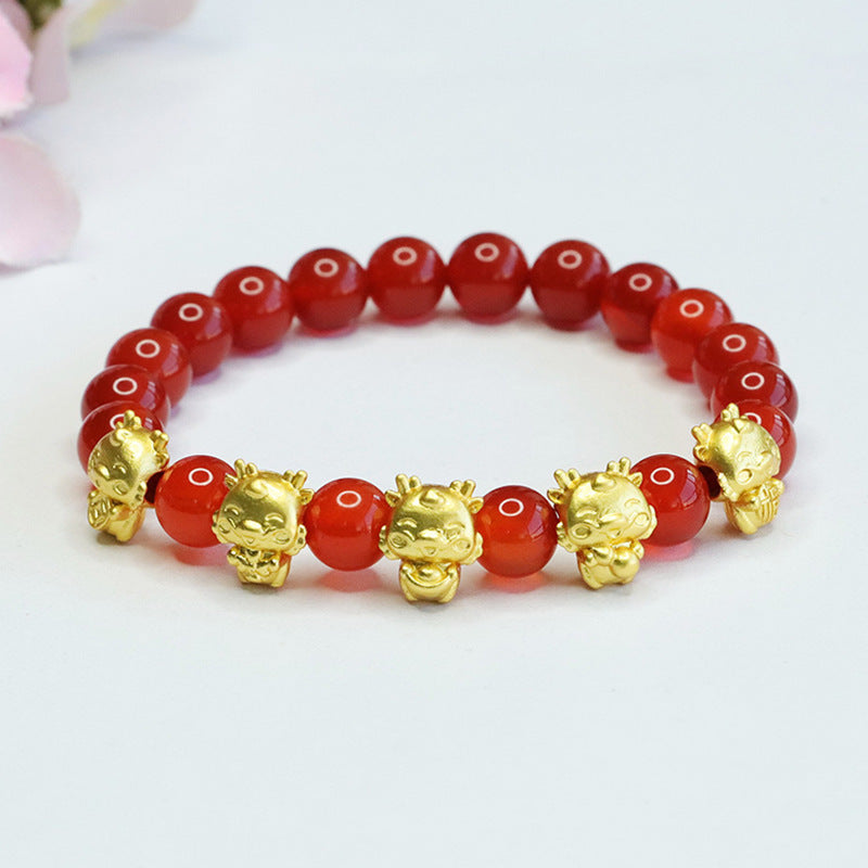 Chinese Style Red Cord Plated Animal Bracelet for Unisex