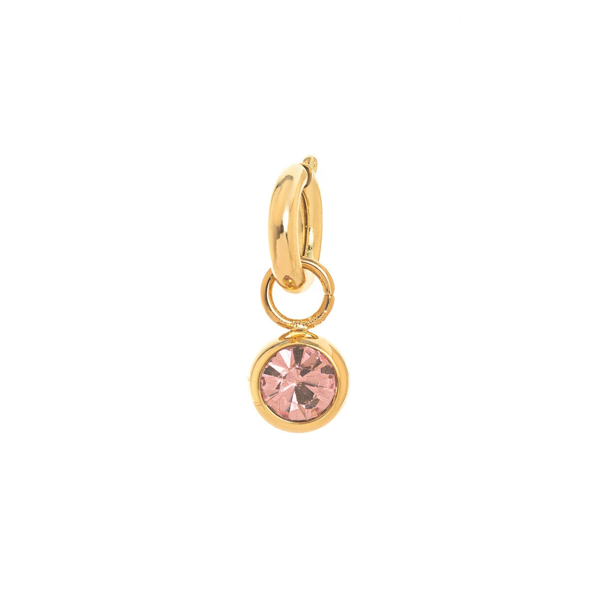 Vintage Geometric Stainless Steel 18K Gold PVD Plated DIY Charm Bar Necklace with 12 Birthstones