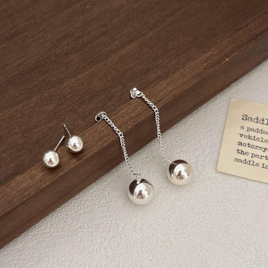 Fan Zhi Qiao Pendientes Colgantes de Plata de Ley 925 con Diseño de Borla