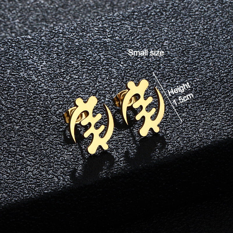 Pendientes de Acero Inoxidable Geométricos, Acabado Chapado en Oro, Joyería de Moda para Mujer, Regalo para Ella