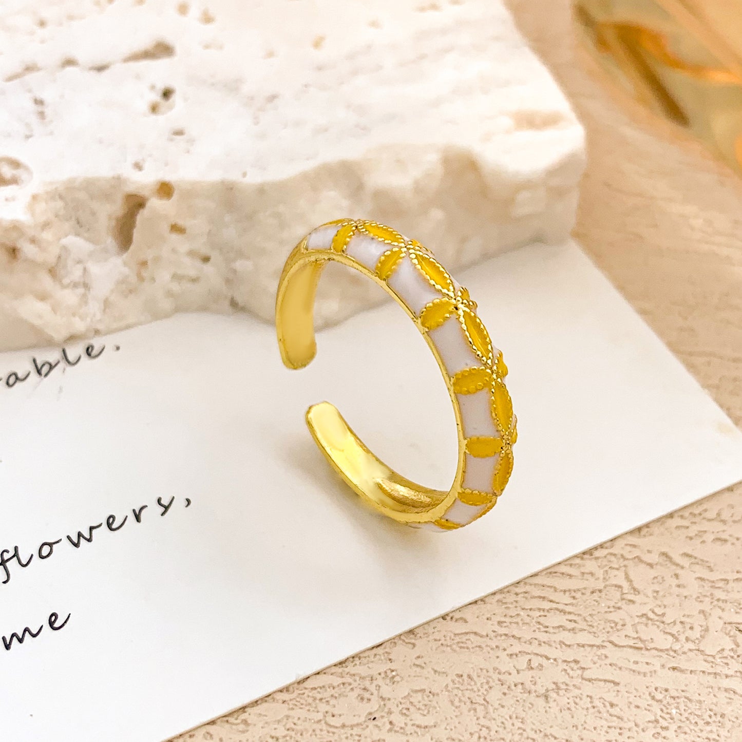 Bohemian Luxury Geometric Alloy Plated Ring for Women