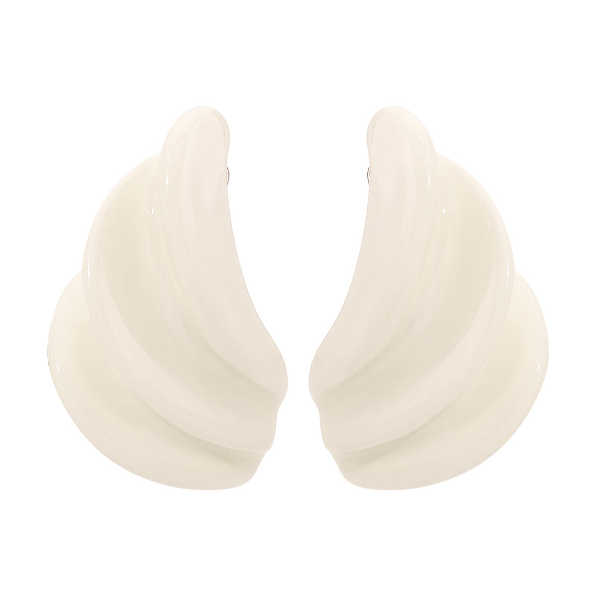 Pendientes minimalistas de aleación y resina con formas geométricas irregulares y acabado chapado para mujer, joyería de verano inspirada en la playa y las conchas marinas