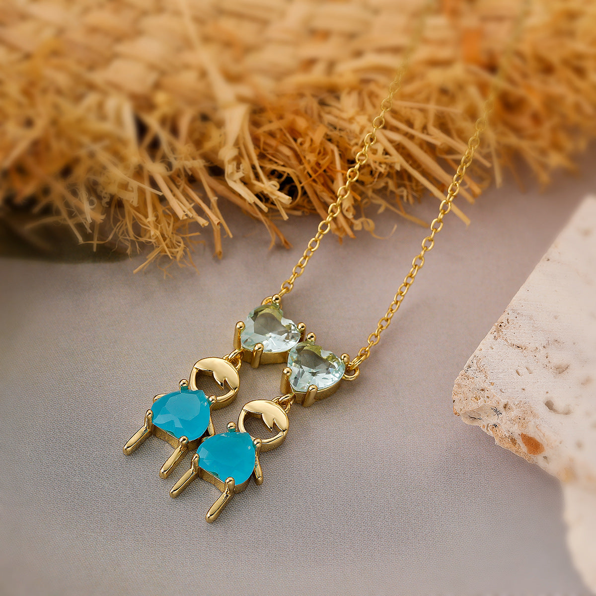 Minimalist Heart-Shaped Copper Pendant Necklace with Real Gold Plating and Zircon Inlay for Women and Men