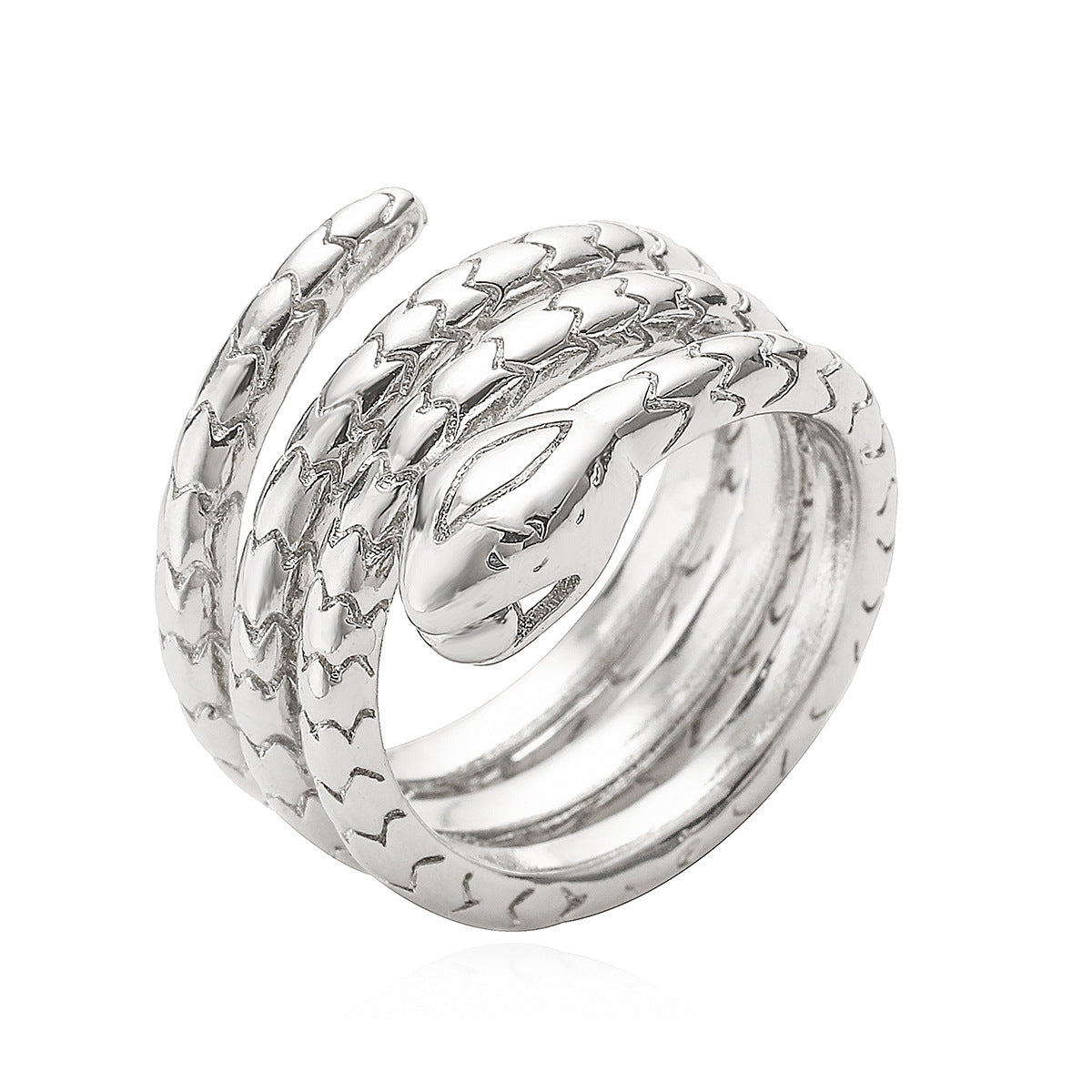 Anello Minimalista in Rame a Forma di Serpente con Placcatura in Oro per Donna Accessorio di Moda