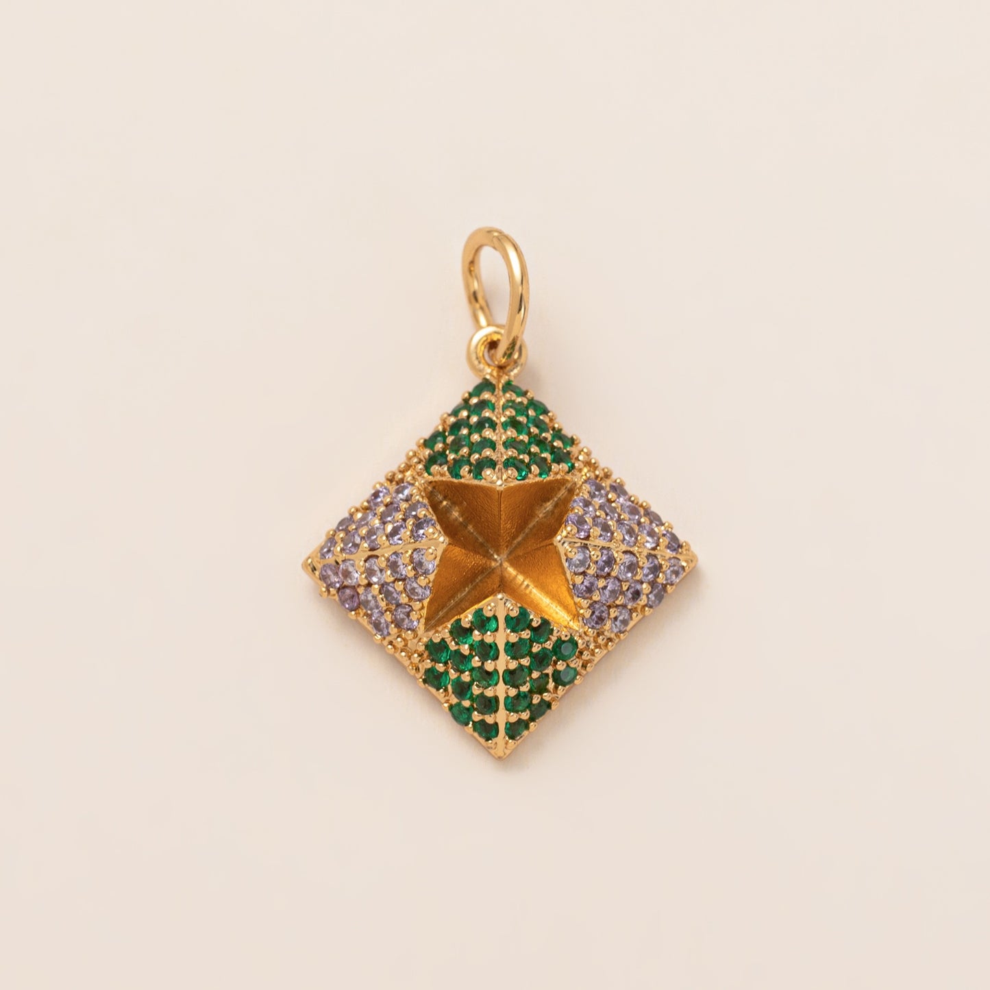 Minimalist Round Square Star Moon Brass Plated Shoe Charm