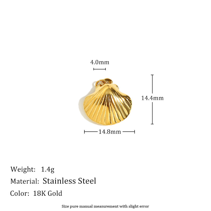 18K Gold Plated Stainless Steel Heart Charm Bar for Women