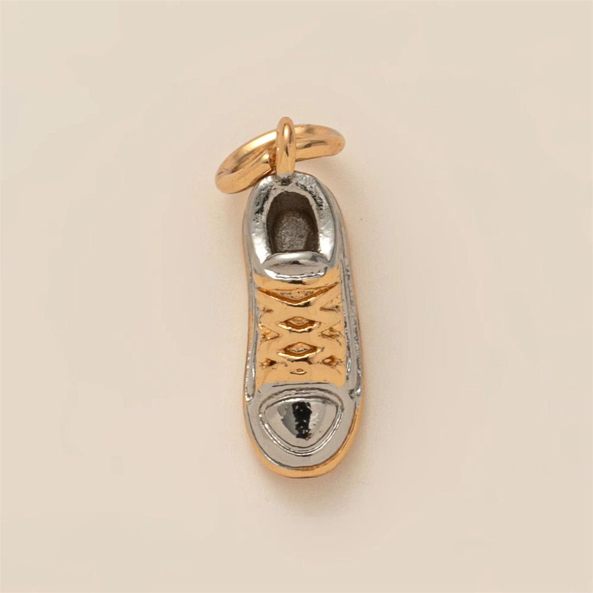 Minimalist Sporty Heart Geometric 18K Gold Plated Brass Pendant Necklace for Unisex
