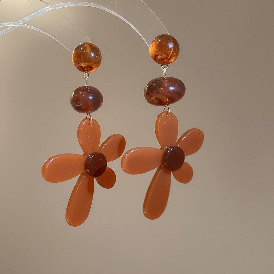 Orecchini a perno geometrici minimalisti in lega con placcatura in rodio da donna, gioielli per orecchie artistici di ispirazione vintage con perni in argento sterling 925
