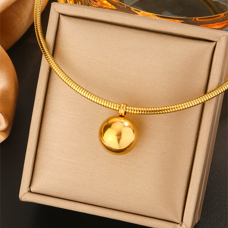 Minimalist Luxury Titanium Steel Plated Geometric Heart Teardrop Letter Animal Cartoon Star Pendant Necklace for Women