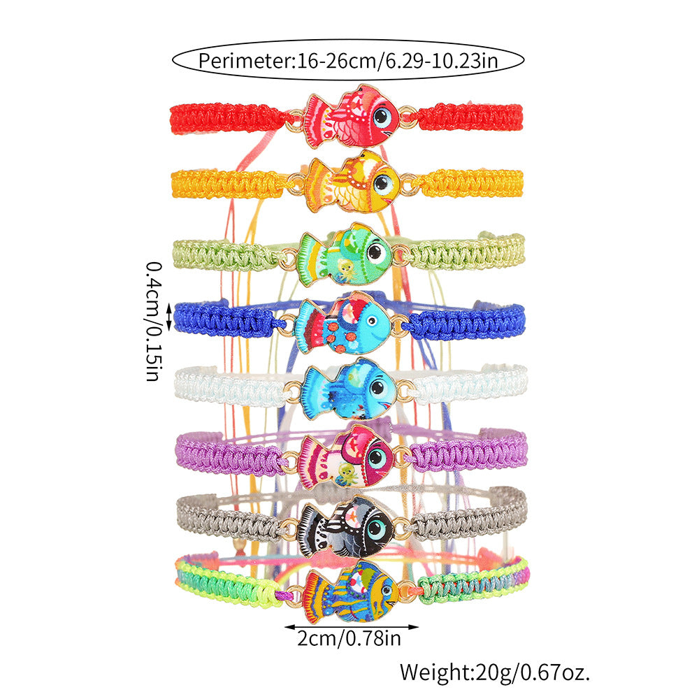 Casual Cartoon Fish Alloy Acrylic Bracelet for Women and Men